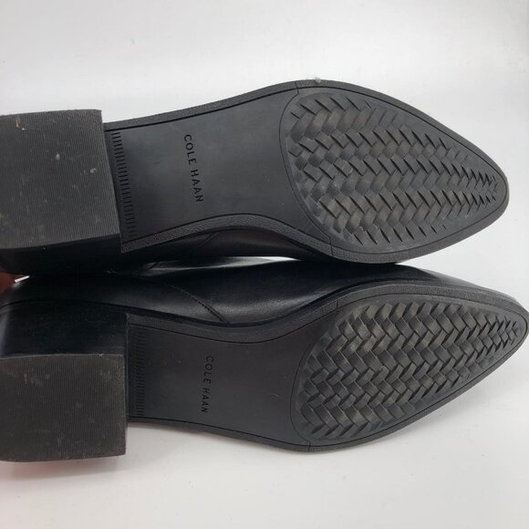 Cole Haan Black Leather Heeled Boots | Size 10 - Picture 6 of 6